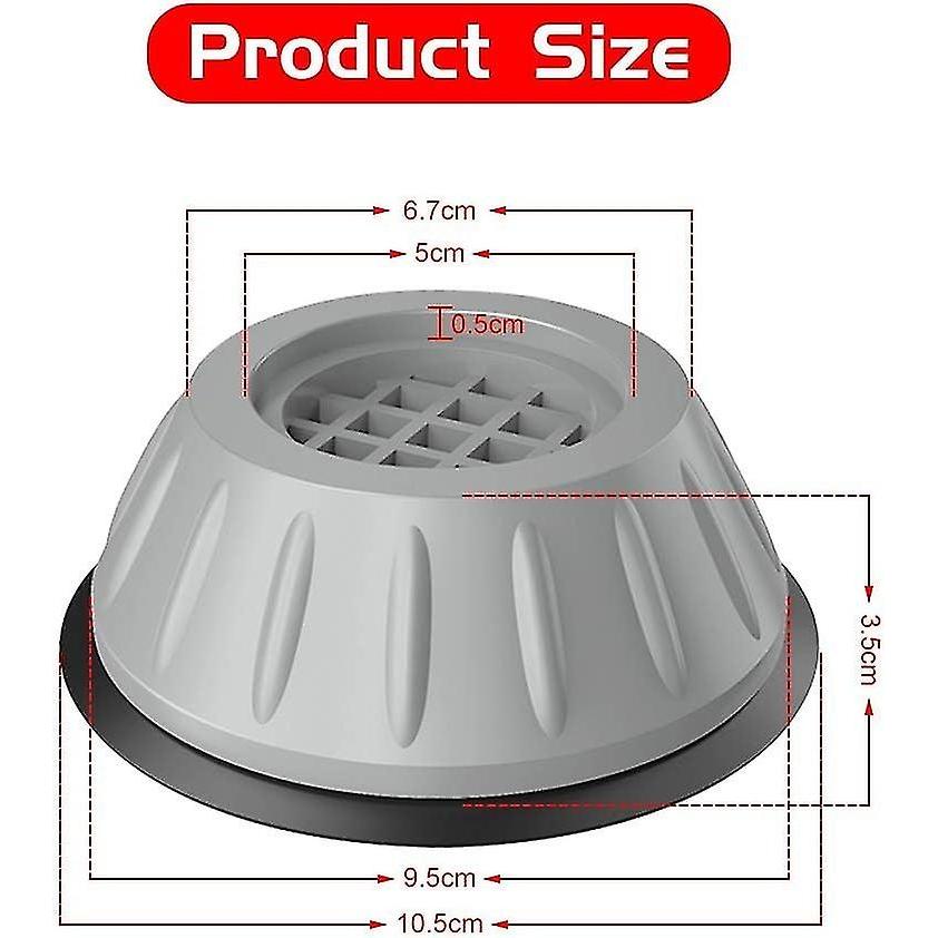 Anti-Vibrations-Puffer, Anti-Vibrations-Pufferpads, 4 Stück Waschmaschinen-Standfüße, Füße