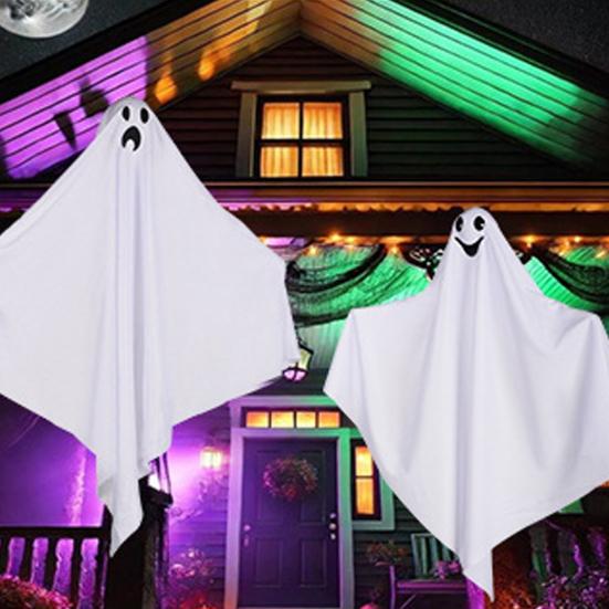 Halloween Hanging Ghost Outdoor Decoration, Cute Flying White Ghost for Front Yard, Porch, Patio, Lawn, Garden, Tree, Halloween Party Decor