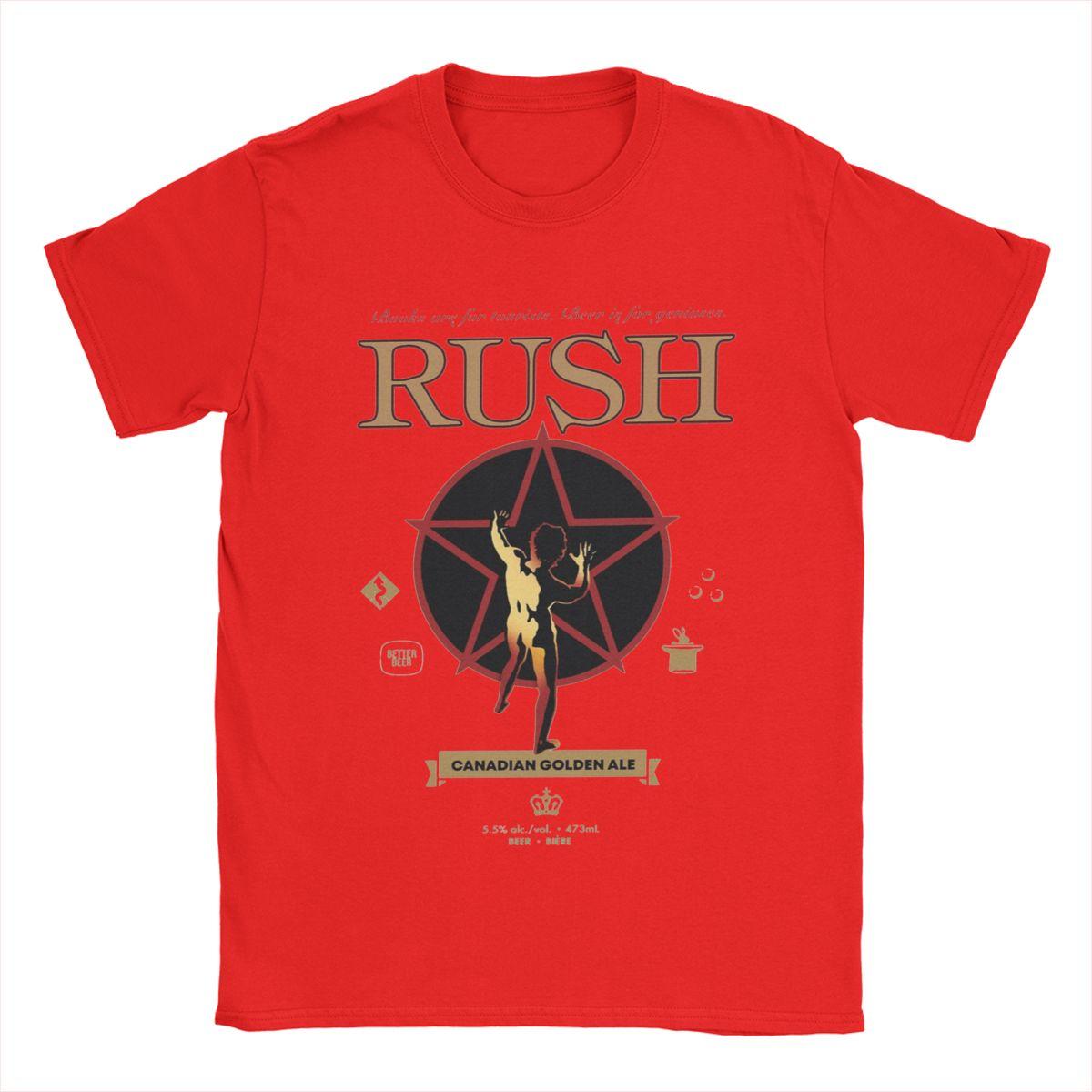 

Футболки мужские Rush Rock Band Потрясающая футболка с коротким рукавом и круглым вырезом из чистого хлопка больших размеров S