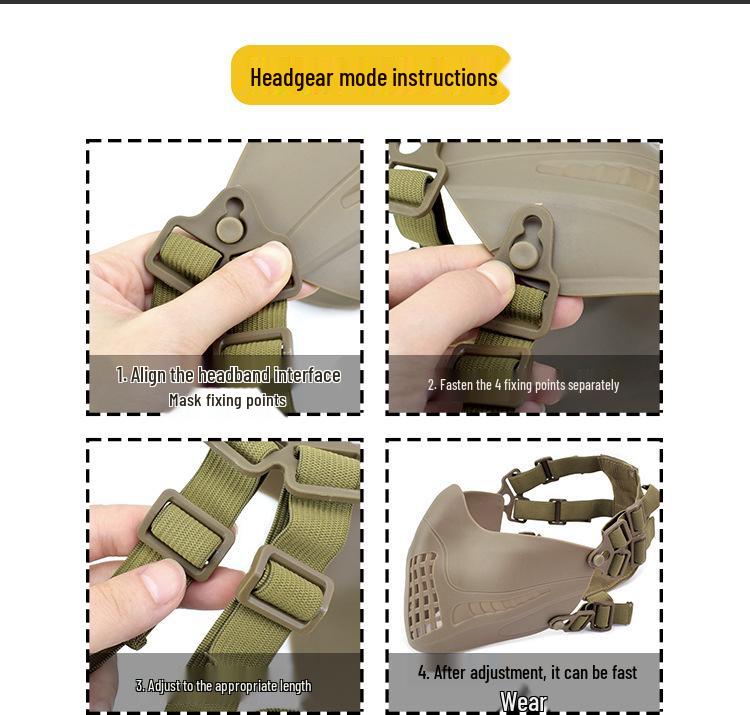 Dual-Mode Tactical Protective Mask for Outdoor Wargames