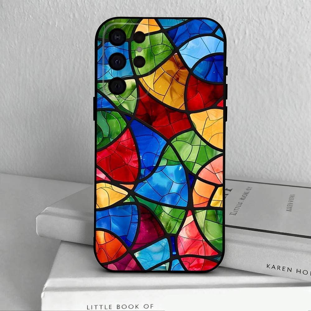 C-Kolorowy-L S-Szkło-S Etui Na Telefon Dla Samsung S25,S24,S21,S22,S23,S30,Ultra,S20,Plus,Inne Miękkie Czarne Etui