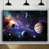2D Plane, 1 Piece of Galactic Blue Starry Background, Wedding and Birthday Banner Items, Home Decoration