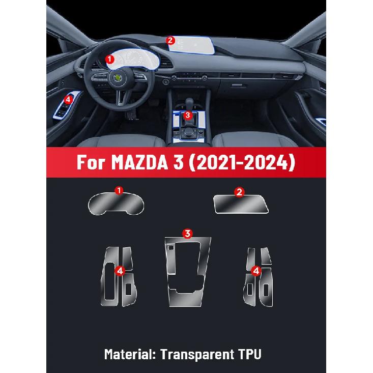 Auto Central Control Screen TPU Navigation Anti Scratch interior Protection Film GPS Navigation For MAZDA 3 -2024