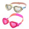 Kids Swim Goggles No Leaking Wide View Swim Diving Eyewear Heart Shape Diving Eyeglasses Water Pool Goggles Teenagers Kids 4-14