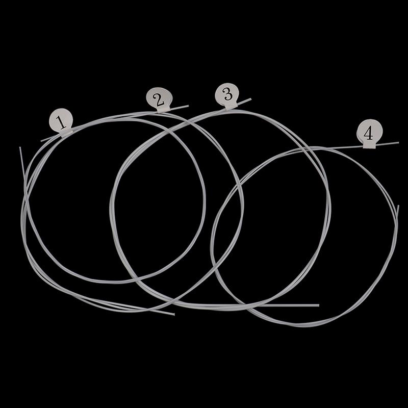 4 Pcs/Set Ukulele Strings White Nylon U105 A E C G Tuning Ukulele String