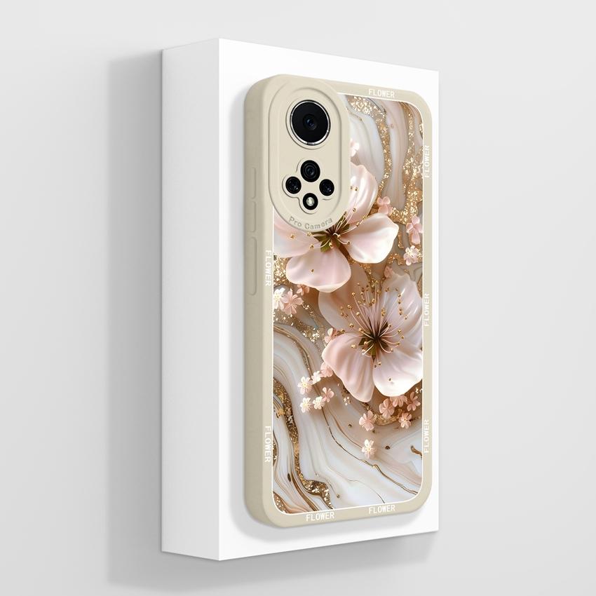 For Huawei Nova 9 10 11 Pro Y60 Y72 Phone Casing Pretty Watercolor Flowers Patterns Liquid Silicone Anti Drop Premium Protection Cover For Huawei Case
