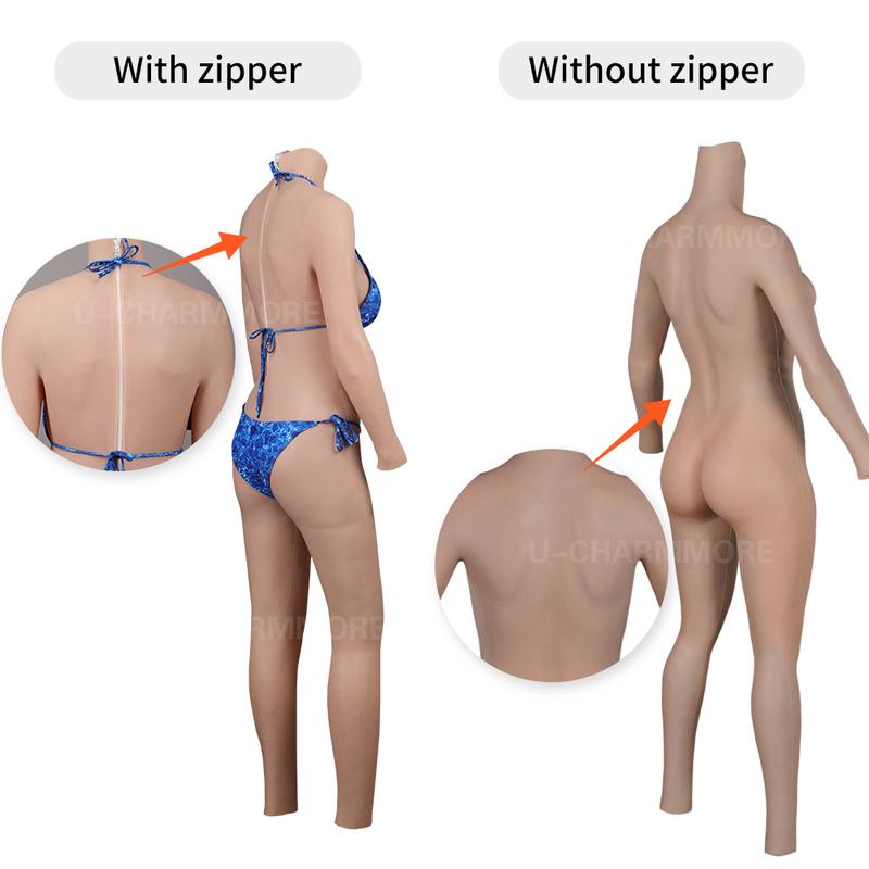 Body din silicon fără ulei Sâni realisti Bust Sâni falși Pentru travestit Cosplay Transgender Drag Queen U-CHARMMORE