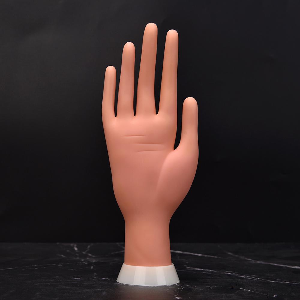 

Гнучке позиціонування Силіконова модель лівої/правої руки для тренування нарощування нігтів Штучна рука Манекен для манікюру Акрил