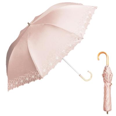 Standard Maximum Sun Folding Umbrella with and 50cm Rib Rose Suitable for Both Sunny and Rainy Quickly Folds Easy To Floral Elegant and Sophisticated
