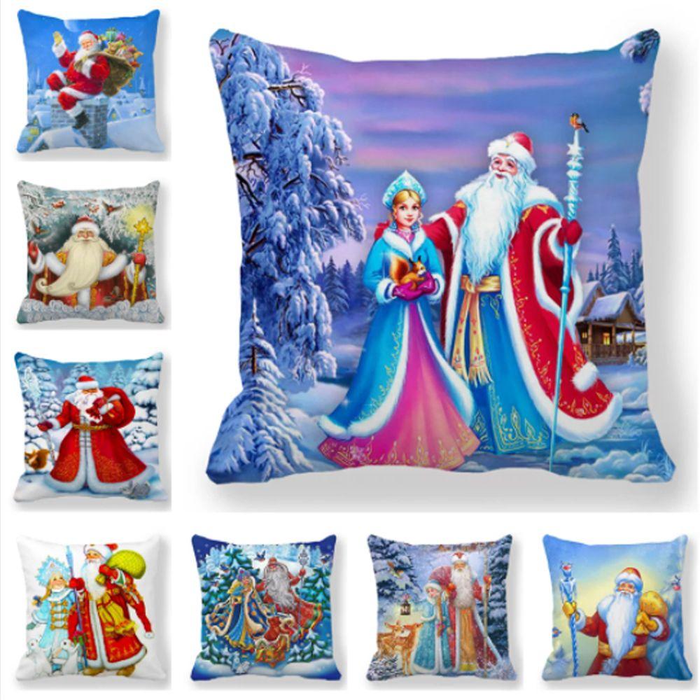 Sofa Santa Claus for Living Room Pillow Covers Pillowcase Cushion Covers Christmas decorations