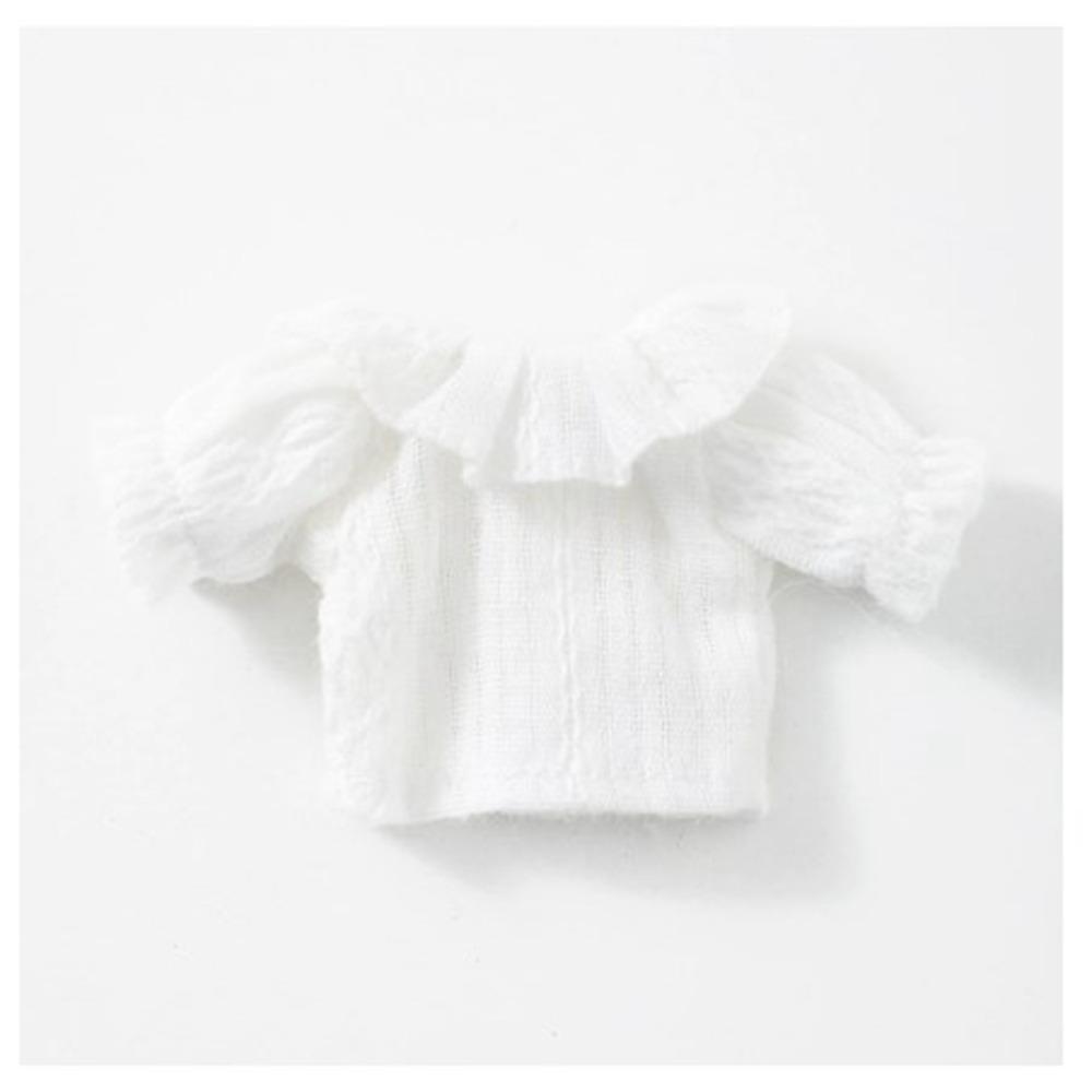 

Casual Wear Doll Shirt Tops Doll Clothes Accessories for 1/11 ob11 Dolls For 1/12 Bjd Dolls Short Sleeve White