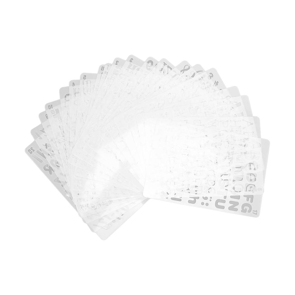 20Pcs Hollow Painting Templates PET Letters Numbers Copy Drawing Stencils for DIY Crafts Making