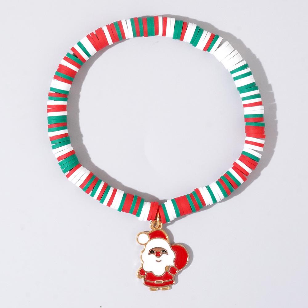 Women's Handmade Colorful Polymer Clay & Copper Bead Bracelet Set - Christmas Gift