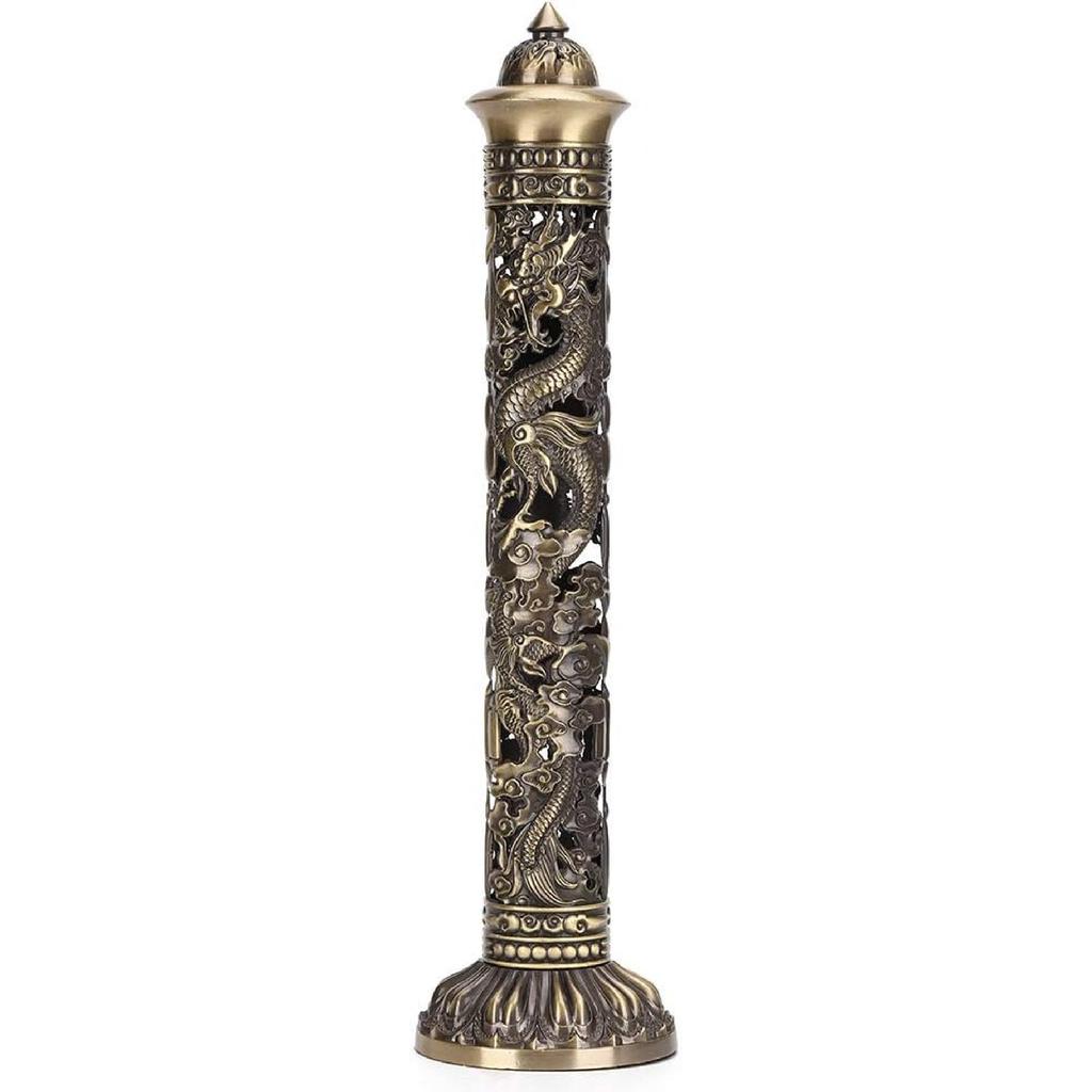 Dragon Phoenix Charcoal Incense Incense Holder, Dragon Incense ——Relief Craft Ornaments, Incense Stick Holder, Room Vertical Incense Holder for