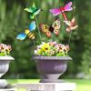 Brand New 4PCS Yard Garden Indoor And Outdoor Butterflies Stakes Butterflies Stakes Handicraft Hangings Home Décor
