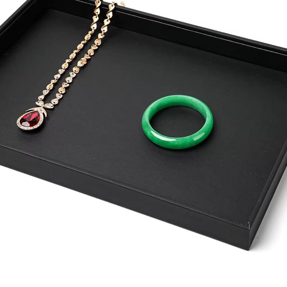 Black Jewelry Display Tray Multi Compartments Jewelry Drawer Inserts Necklaces Display Props  Ring