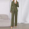 Damen Modischer Lässiger Langärmliger Einfarbiger Eleganter Hosenanzug mit Stilvollem Design Hochwertiges Zweiteiliges Set