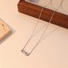 Diamantbesetzter 8-Zeichen Digitaler Halskettenanhänger Kreativ und Personalisiert Fortgeschrittenes Mode Design Edelstahl Schmuck