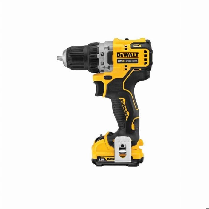 Perceuse Visseuse Sans Fil Dewalt XR 12V 2Ah Li-ion Brushless 57.5 Nm DCD701D2
