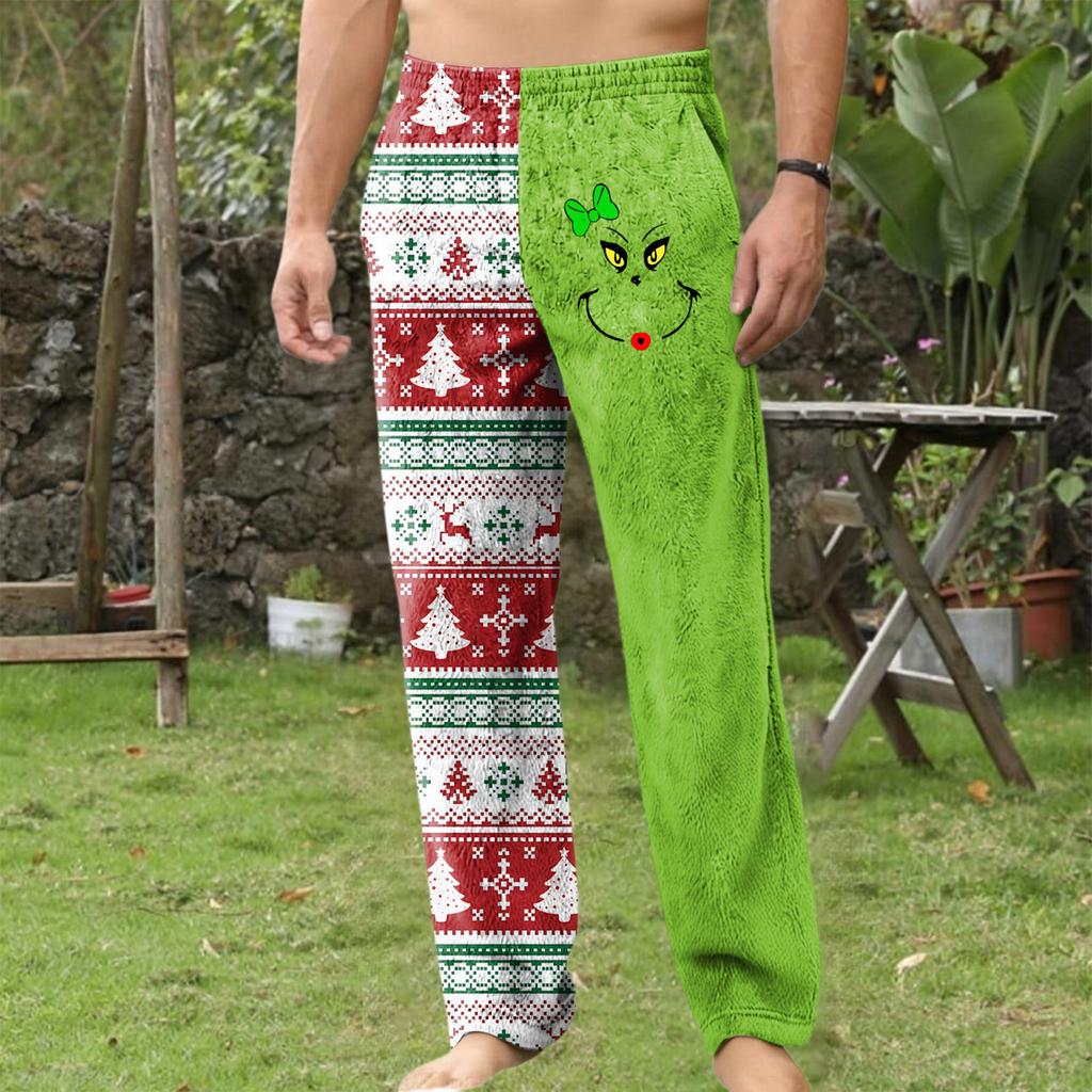 Men's Allover Printed Home Pants Sleeping Pajama Pants Long Pants Pajama Pants