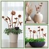 10Pcs Iron Art Rusty Flowers Wildflower Rustic Metal Floral Garden Decor Wildflowers Rusted Metal for Wedding Furniture Home Yard Farm Courtyard Decor