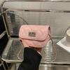 Chic Mini Chain Shoulder Bag Fashionable Small Faux Leather Crossbody Purse for Women