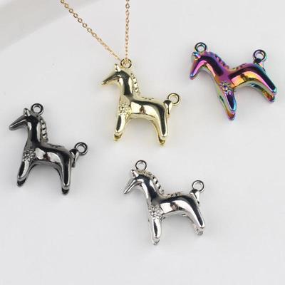2 Pièces Alliage Poney Pendentif Animaux Chevaux Charms DIY Collier Bracelet Boucles d'oreilles Porte-clés Accessoires Fabrication de Bijoux faits main