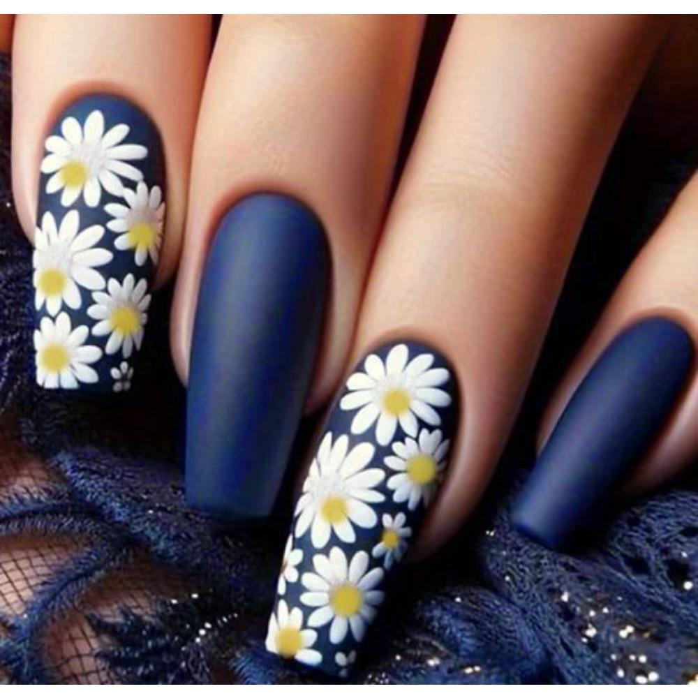 Nail Art 24 Pieces Matte Collection Spice Girl Gradual Change Matte Flowers Long Wear Armor