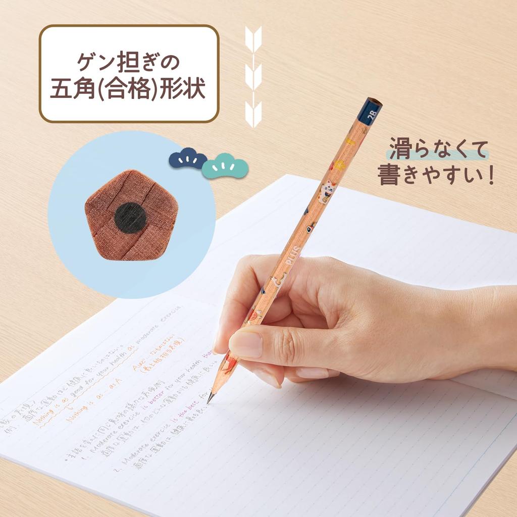 Plus Pentagonal 2 Pencils Per 18 Sets of 36 X Support for Exam Students Pencils, 2B, Pack, Pencils, Blue, PE-008-2, 41-089 18, '25