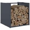 VidaXL Firewood Rack Anthracite 40x40x40 Cm, Fireplace Log Holder, Log Holder, Log Rack 864239