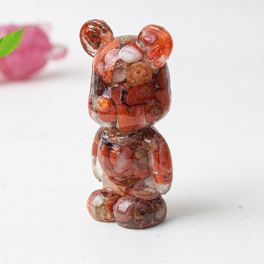 Crystal Violence Bear Resin Art Deco Statue Gift For Collectors