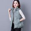 Women's Lightweight Warm Down Cotton Gilet - Autumn/Winter 2025 Style, Plus Size, Loose Fit for Middle-aged Mothers