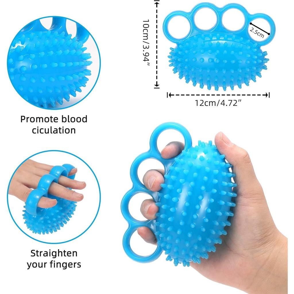 Hand Exercise Ball Finger Therapy Ball - Grip Strengthening, Improve Flexibility, Squeeze Stress Relief Balls, Resistance Strength Trainer for Hand
