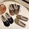 Fashion Woman Shoes Comfort Versatile Flat Shoes Warm Shallow Cotton Shoe Velvet Soft Soles Women Sneaker Light Simple Bean Shoe