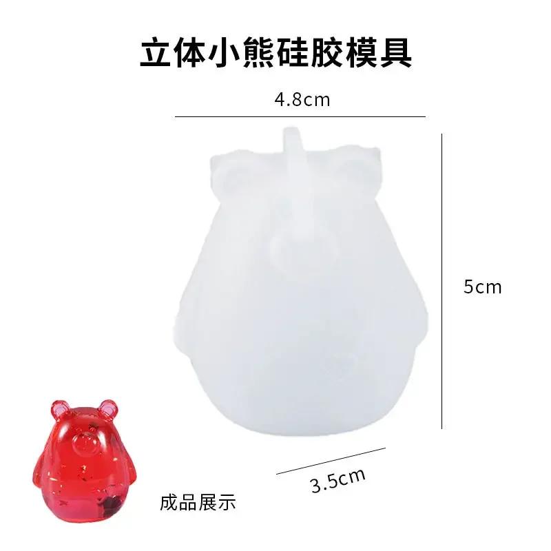 

2026 Latest Models Crystal Epoxy Resin Mold 3D Animal Birds Bear Ornament Pendant Silicone Mould Crystal Mold Soap Making