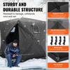 Portable Ice Shelter, 3-4 Person Pop-Up Ice Fishing Tent, 43 Square Feet Fishable Area, Ice Shanty for Winter Fishing, Waterproof Oxford Ice Cube with