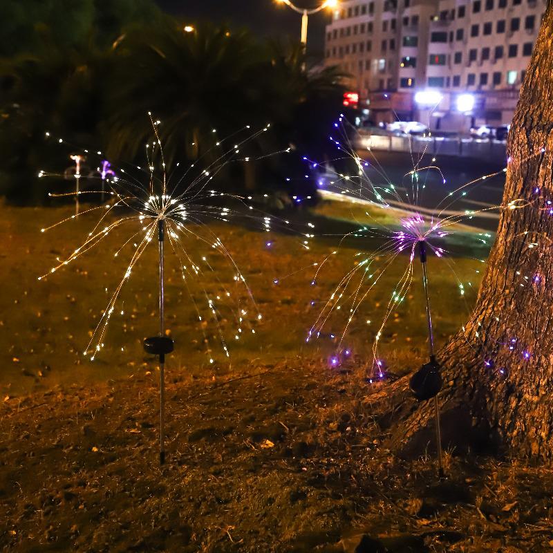 Solar LED Firework Lights for Outdoor Garden, Yard, Balcony, and Landscape Decoration