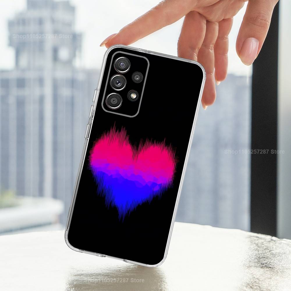 

Flag love Bisexual Art Phone Case For Samsung A51,71,30,S21,10,20,Ultra,FE,Lite, S22,23,9,PIus,Transparent, Silicone SamsungS20lite