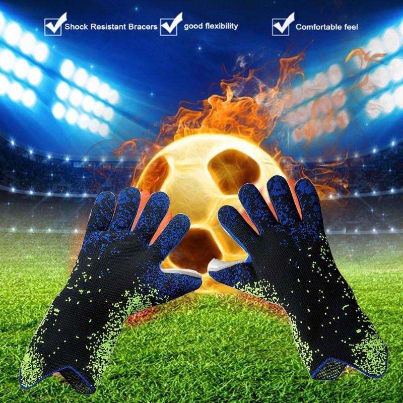 Goalkeeper Gloves, Football Glove Goalkeeper Gloves with Fingersave Goalie Gloves Breathable Football Goalkeeping Gloves