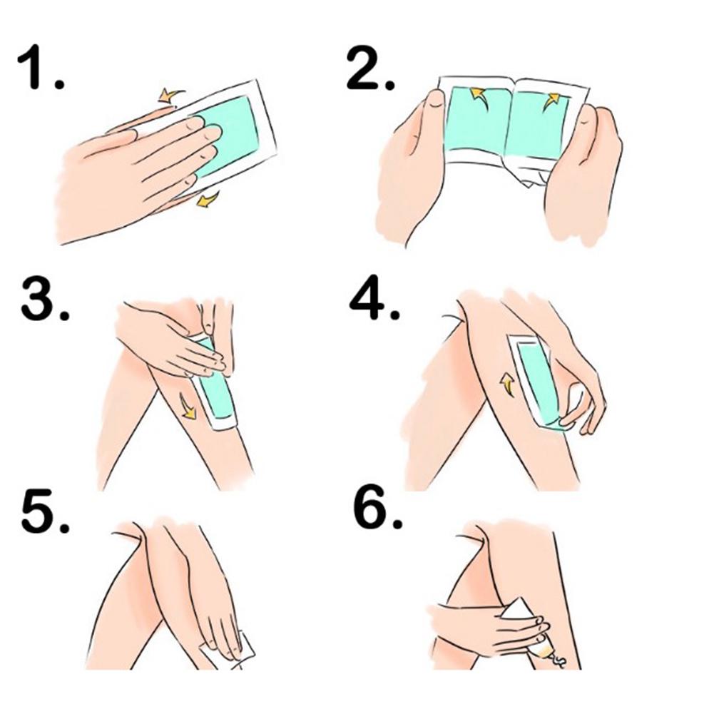 24 ks voskových proužků na odstraňování chloupků Nálepka s voskovací utěrou na obličej, nohy, rty, obočí