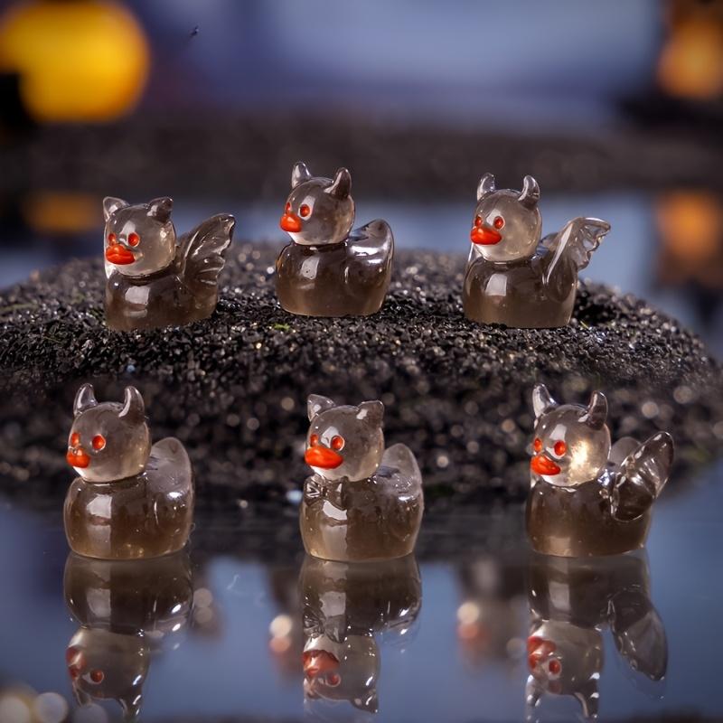 50/30 Stuks Glow-in-the-Dark Mini Hars Duivel Eend Lichtgevend Kleine Eend Micro Landschap Voor Huis Poppenhuis Aquarium Ornament Decor