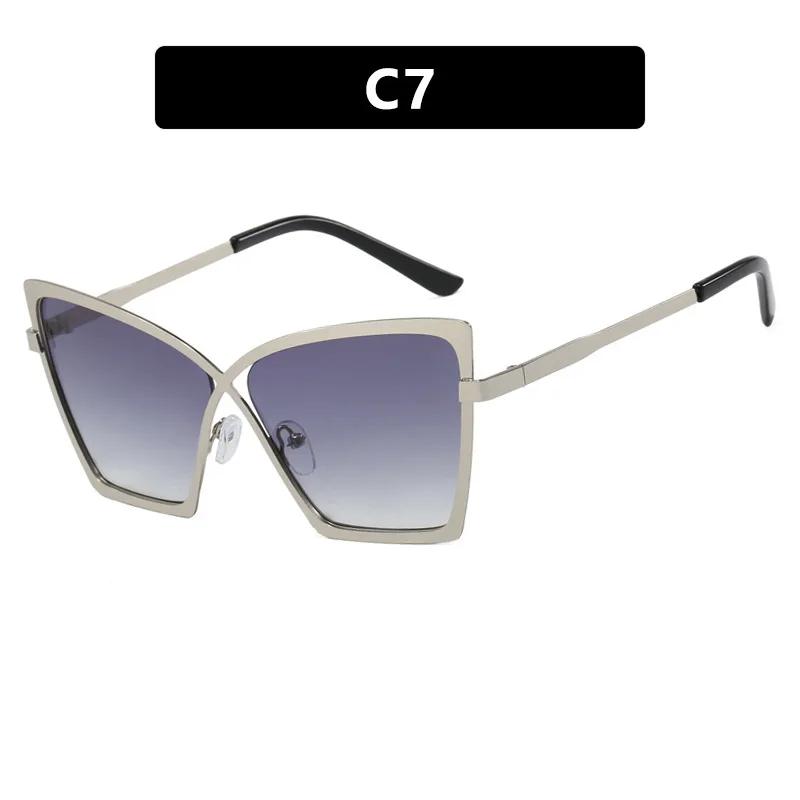 

Butterfly X Metal Vintage Big Sunglasses Women Luxury Brand Designer Sun Glasses Popular Outdoor Travel Oversized Eyeglasses UV серебряный серый