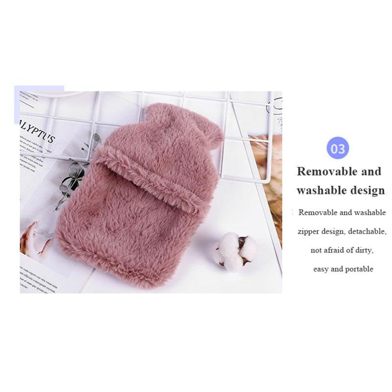 Tragbarer Plüschhase Hand Po Warmwasserflasche Stress Schmerzlinderung Therapie Handwärmer Mädchen Tasche Hand Füße Heißwasserbeutel