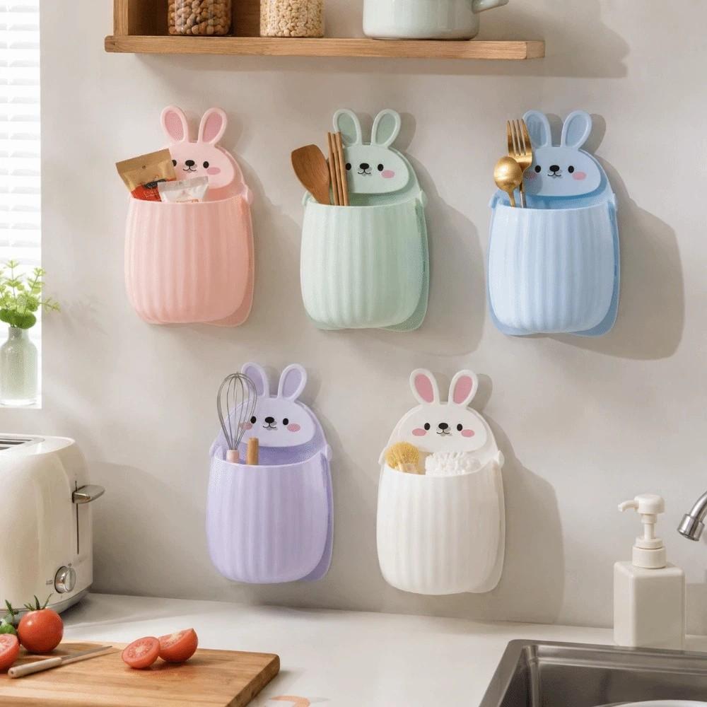 Self Adhesive Wall-Mounted Storage Box Multi-functional Toothpaste Organizer Bathroom