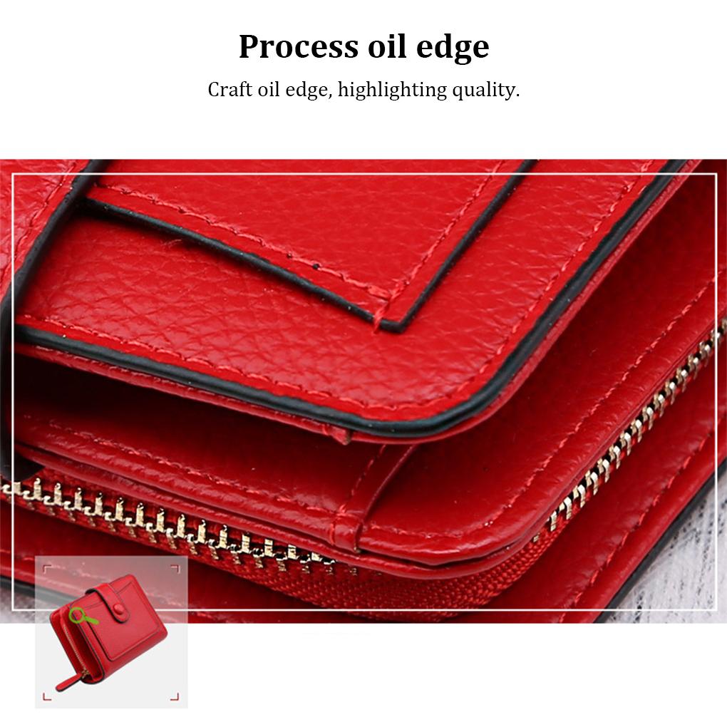 Foldable Leather Wallet Party Banquet Dating Portable Change Storage Purse Traveling Shopping Credit Card Holder Bag