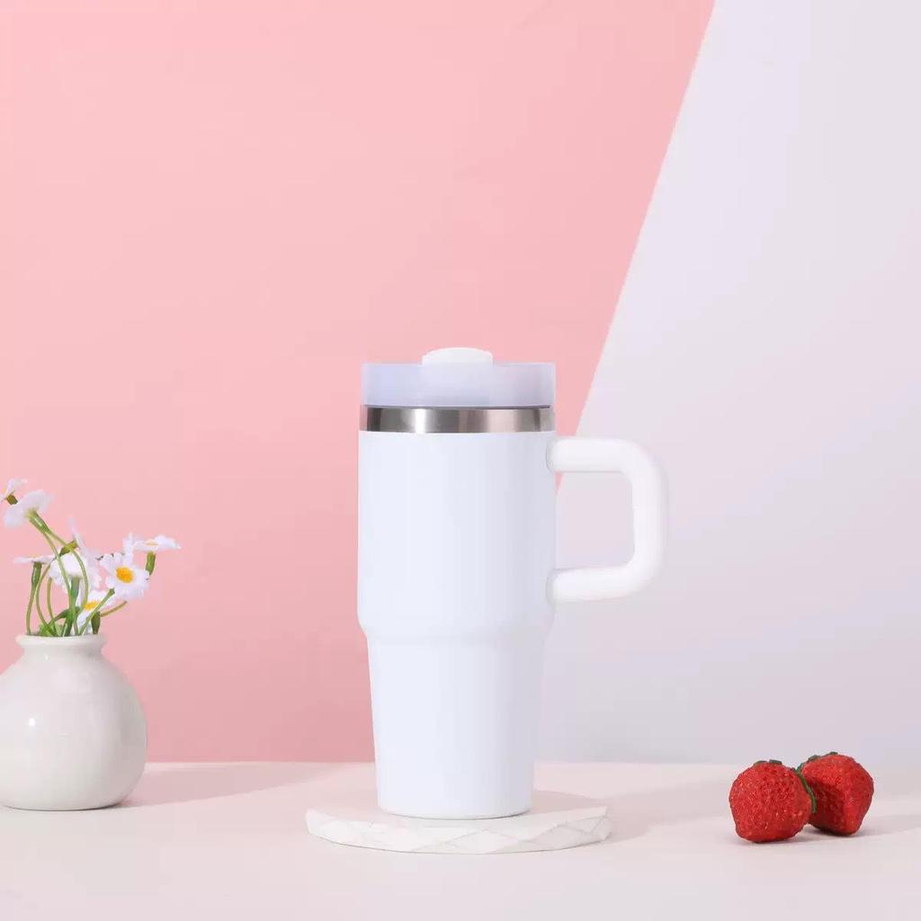 Stanley 14 oz isolierter Becher für das Auto mit Strohhalm