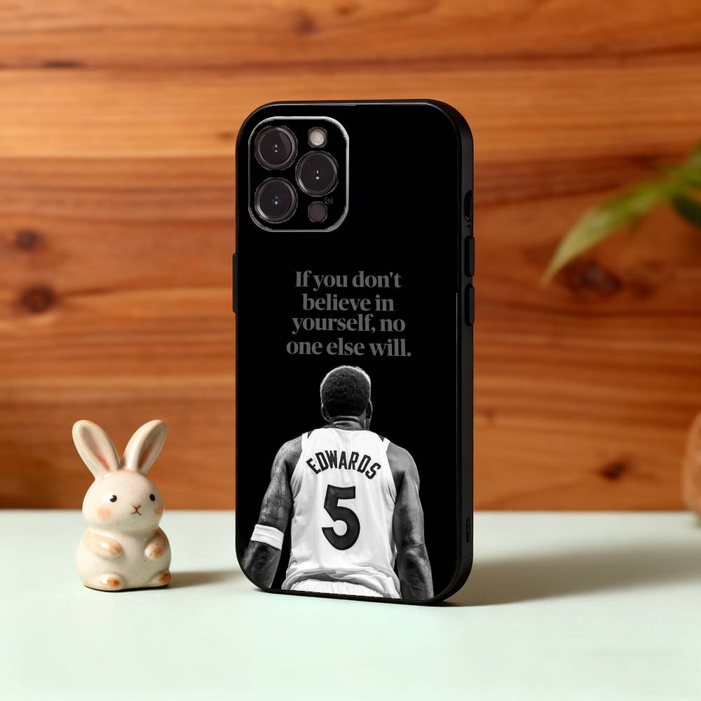 A-Anthony E-Edwards Phone Case For iPhone17,16,15,14,13,12,Plus,Pro Max, 5G Others Soft Black Cover