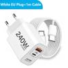 240W GaN PD USB-C-Ladegerät für 17 16 15 14 13 12 Pro Max Telefon QC 3.0 PD 3.0 USB Typ-C Schnellladung