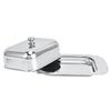 With Cover Handle Cheese Box Container Stainless Steel Metal Cheese Tray  Daily Dessert Serving