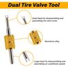 2 PCS Tire Valve Stem Removal Tool with 20 PCS Valve Cores, 10 PCS Tire Valves Caps, 1 PCS 4-Way Valves Tool, Car Accessories Tires Repair Tools